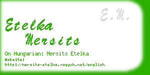 etelka mersits business card